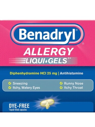 Benadryl allergy liquigels